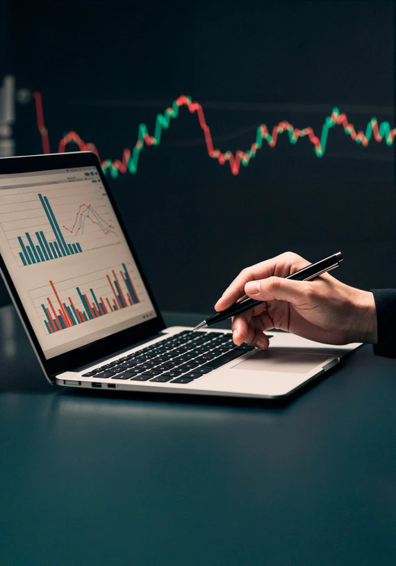 Financial advisor presenting accounting review report